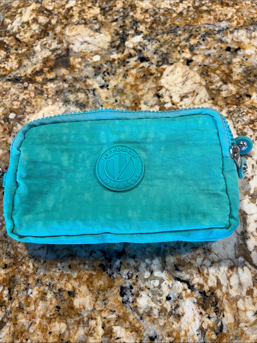 Teal Travel Pouch – Compact Organizer for Accessories